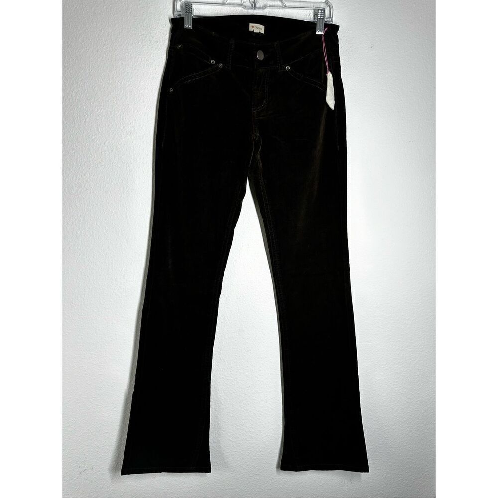 Cremieux Cotton Blend Stretch Velvet Classic 5-Pocket Pants Brown Women's Size 6